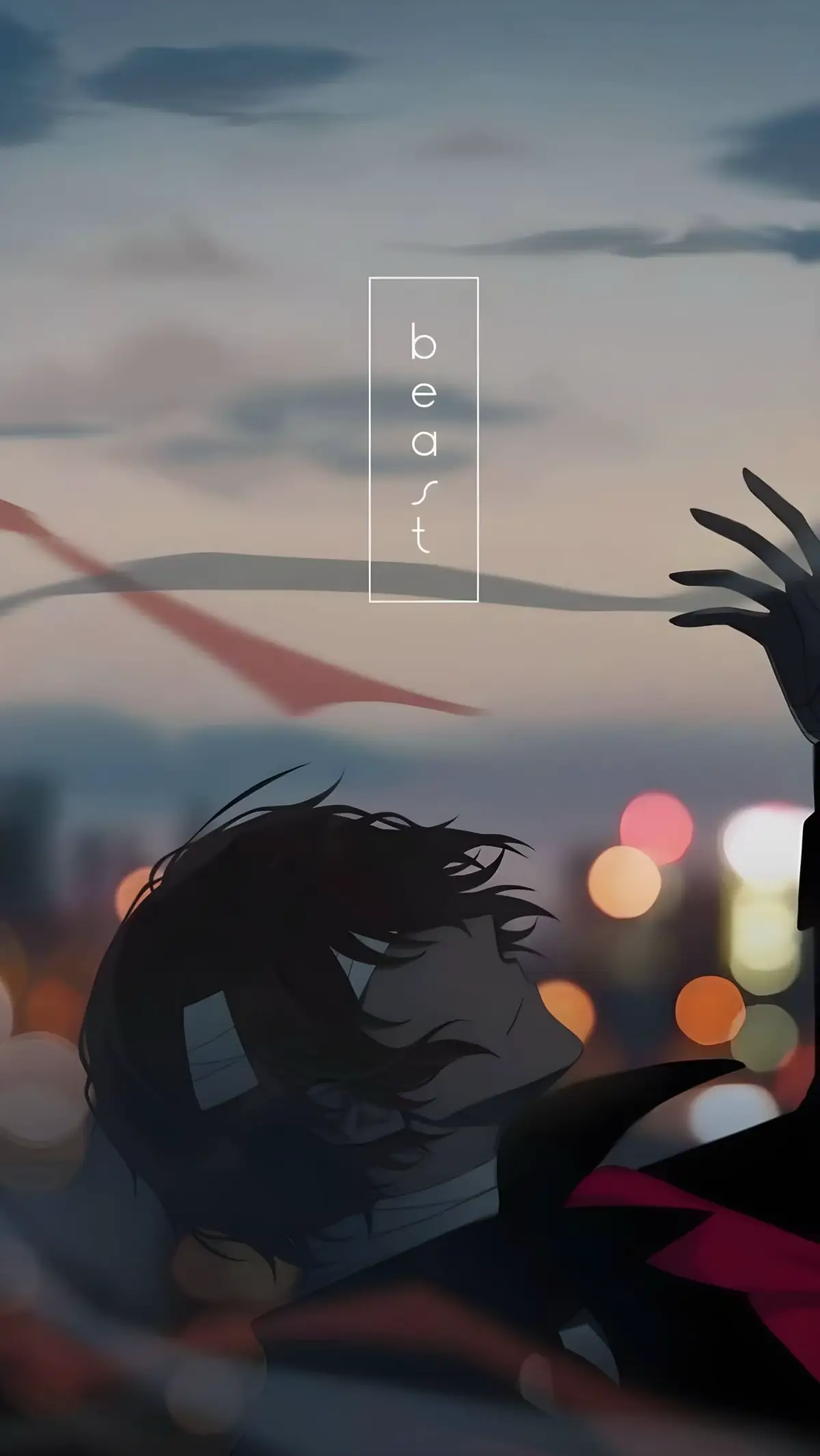 Dazai is a young man with mildly wavy, short, dark brown hair and narrow dark brown eyes. His bangs frame his face, while some are gathered at the center of his forehead. He is quite tall and slim in terms of physique. For his attire, Dazai wears a long sand-colored trench coat, the belt of which he leaves untied. Under it is a black vest over a striped dress shirt that is light blue in hue. He wears a bolo tie, which is held by a brown ribbon and a turquoise pendant. He also dons beige pants, dark brown shoes, and has bandages wrapped around his entire body; only his face, hands, and feet are left uncovered. Back when he was in the Mafia, Dazai wore a black trench coat that reached under his knees. He also wore bandages over his right eye and his right arm is in a sling—presumably products of his suicidal pastimes. At some point, he was able to regain the use of his right arm. After the cannibalism, Dazai wears a formal suit during the Agency's celebration. During the Yokohama fog incident, Dazai wears a white waistcoat over black long sleeves and a brown tie, together with white pants. A lapel pin can be also seen attached to his padded overcoat. After being arrested by the Hunting Dogs and taken to Meursault, Dazai is currently wearing white prison clothes #dazai #armeddetectiveagency  #anime #wallpaper #ios26 #straydogs 