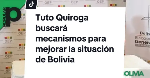 Tuto Quiroga buscará mecanismos para mejorar la situación de Bolivia El candidato a la presidencia de la Alianza Libre, Jorge Tuto Quiroga, destacó los alcances de la economía para acabar con las filas por combustibles, la escasez de dólares y acabando con la inflación. Además, puntualizó que se buscarán mecanismos para generar más empleos, incluso de establecer reformas a la constitución y nuevas leyes de hidrocarburos , minería , litio, agropecuaría, impuestos entre otros. #ElPopular #ElPopularBolivia #PopBolivia #PopNews #Bolivia    