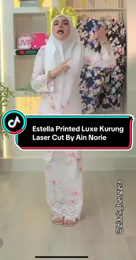 Estella Printed Luxe Kurung Laser Cut By Ain Norie 💕💕💕#bajukurungmoden #bajukurungmodenstyle #bajukurungcantik #bajukurungmurah #ainnorie