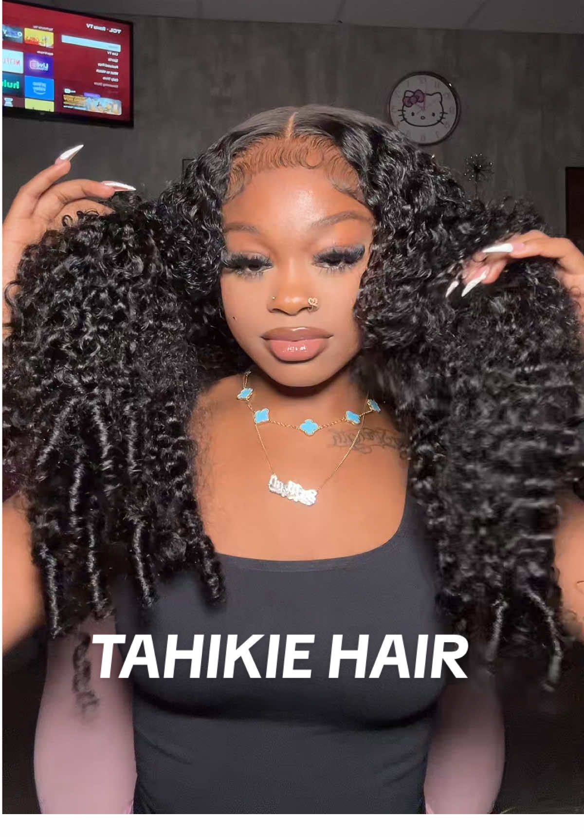 Literally the best burmese curly wig on the market yall 😭 💕😍  It’s that easy😍@Tahikie Hair Shop Don’t walk, RUN to the TikTok! #TikTokShopBacktoSchool #tahikiehair #TikTokShopRestock #fyp #wiginfluencer 