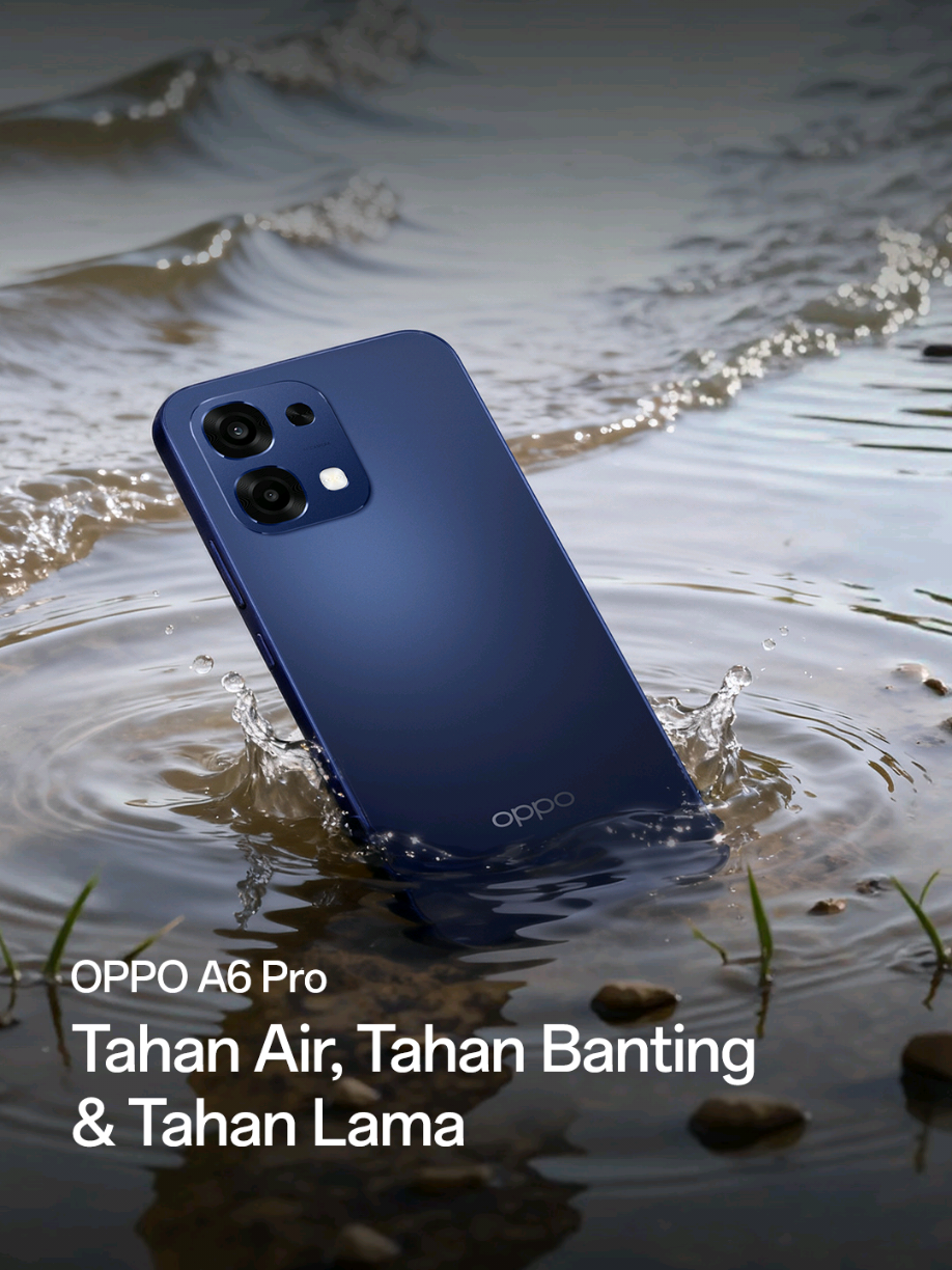Enggak ada batas buat kreativitasmu bareng #OPPOA6Pro. Bahkan saat kondisi lagi basah, performanya tetap sat-set berkat IP69 yang tahan air dan debu. 💦 📱 Upgrade sekarang di OPPO Store, OPPO Online Store, dan nikmati total benefit hingga Rp3,6 juta! #PerformaLancar5Tahun #AndalanSetiapSaat