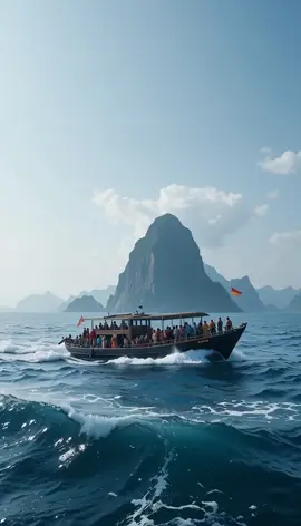 The sight of a tourist boat sinking in the sea is very disturbing. 