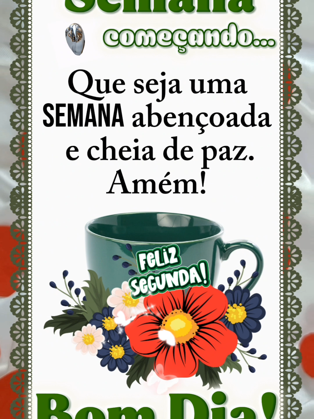 🌹Bom dia, feliz semana!🌹 #bomdia #segundafeira #felizsemana #segundou #mensagem 