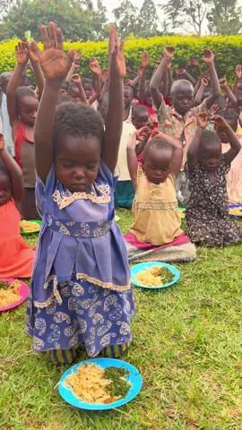 Thank you Lord for our food 🙏. #prayer #children #feeding 