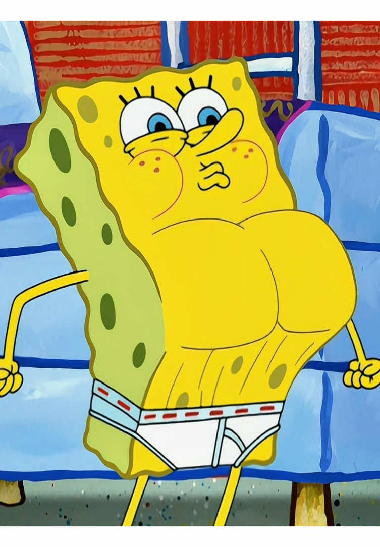 SpongeBob wants to turn into a tough guy #fyp #funny #cartoon #anime #spongebob 