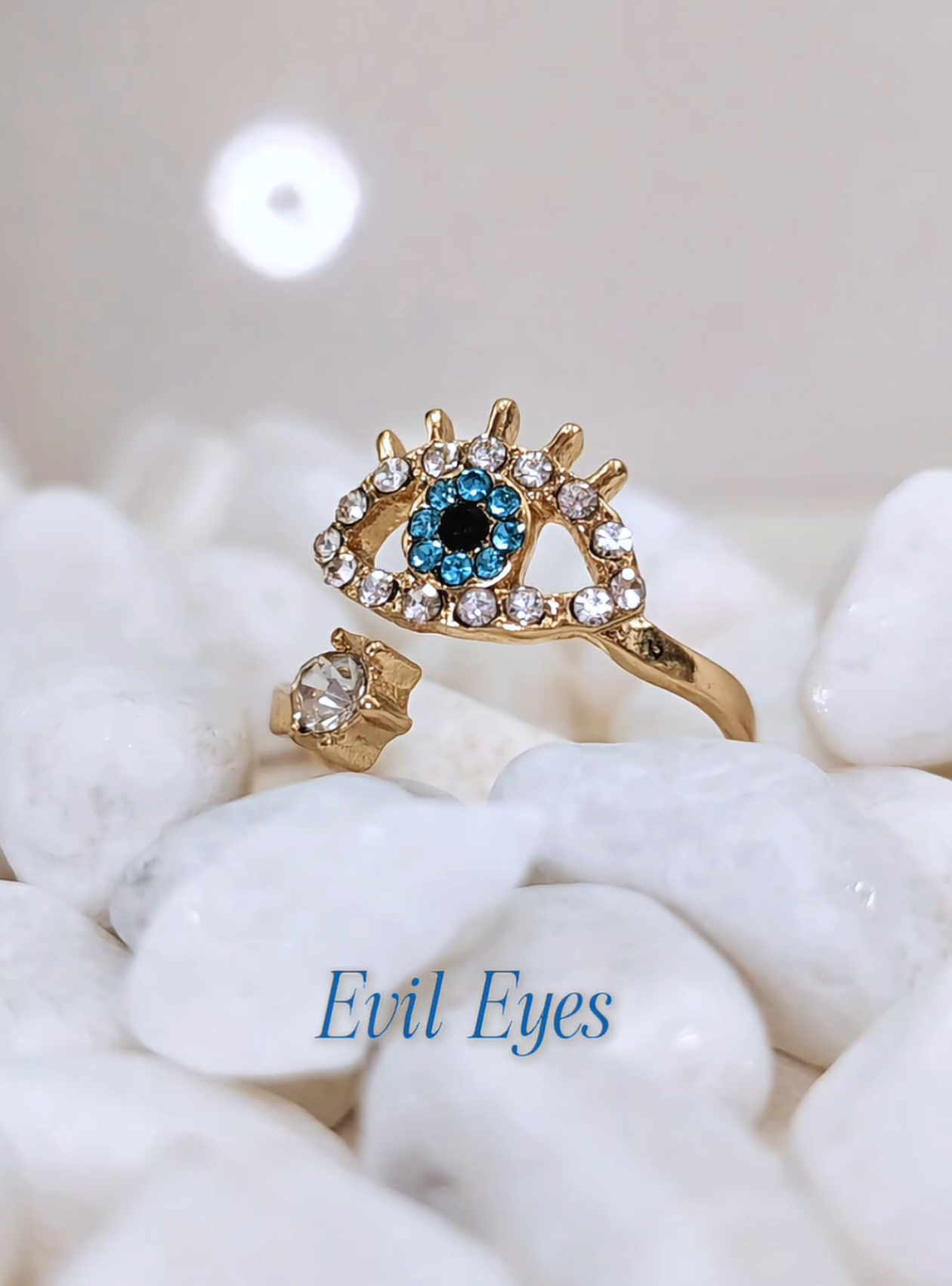 แหวนevil eye แบบปรับระดับได้แล้วทรงสวยมาก #เครื่องประดับ #เครื่องราง #แหวน #แหวนevileye #evileye 