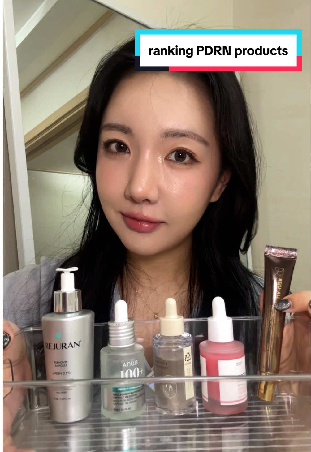 ranking pdrn skincare products in terms of their strength because the concentration does matter!  #pdrn #koreanskincare #rejuran #medicube #anua 
