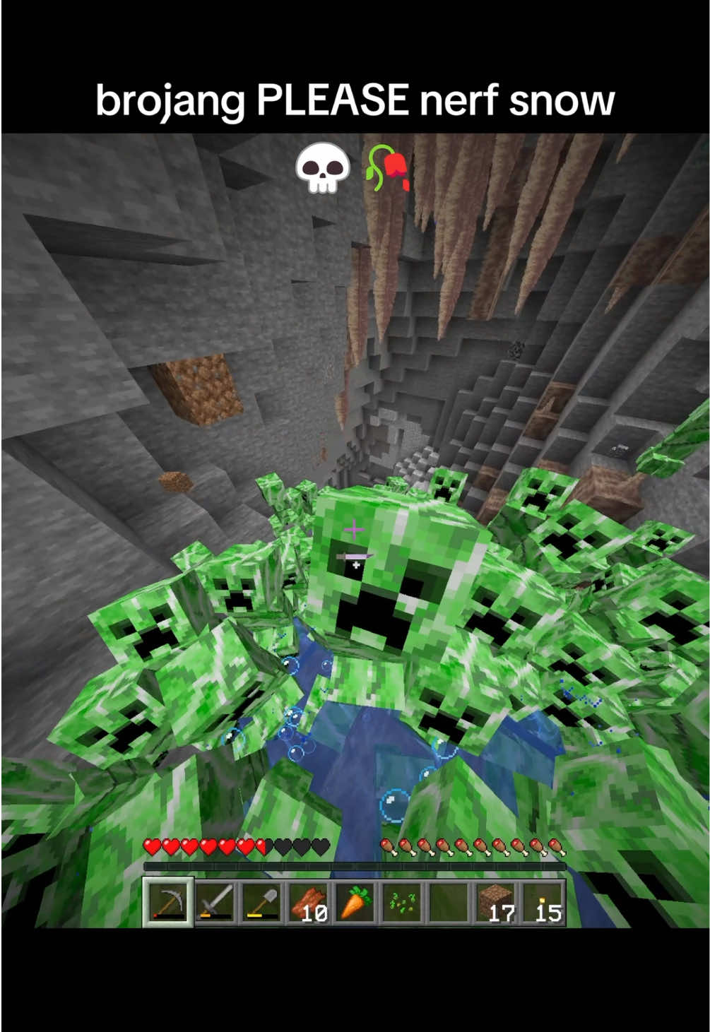 Browdered Snow is too op ✌️🏗️ #Minecraft #funny #viral #wescrft 