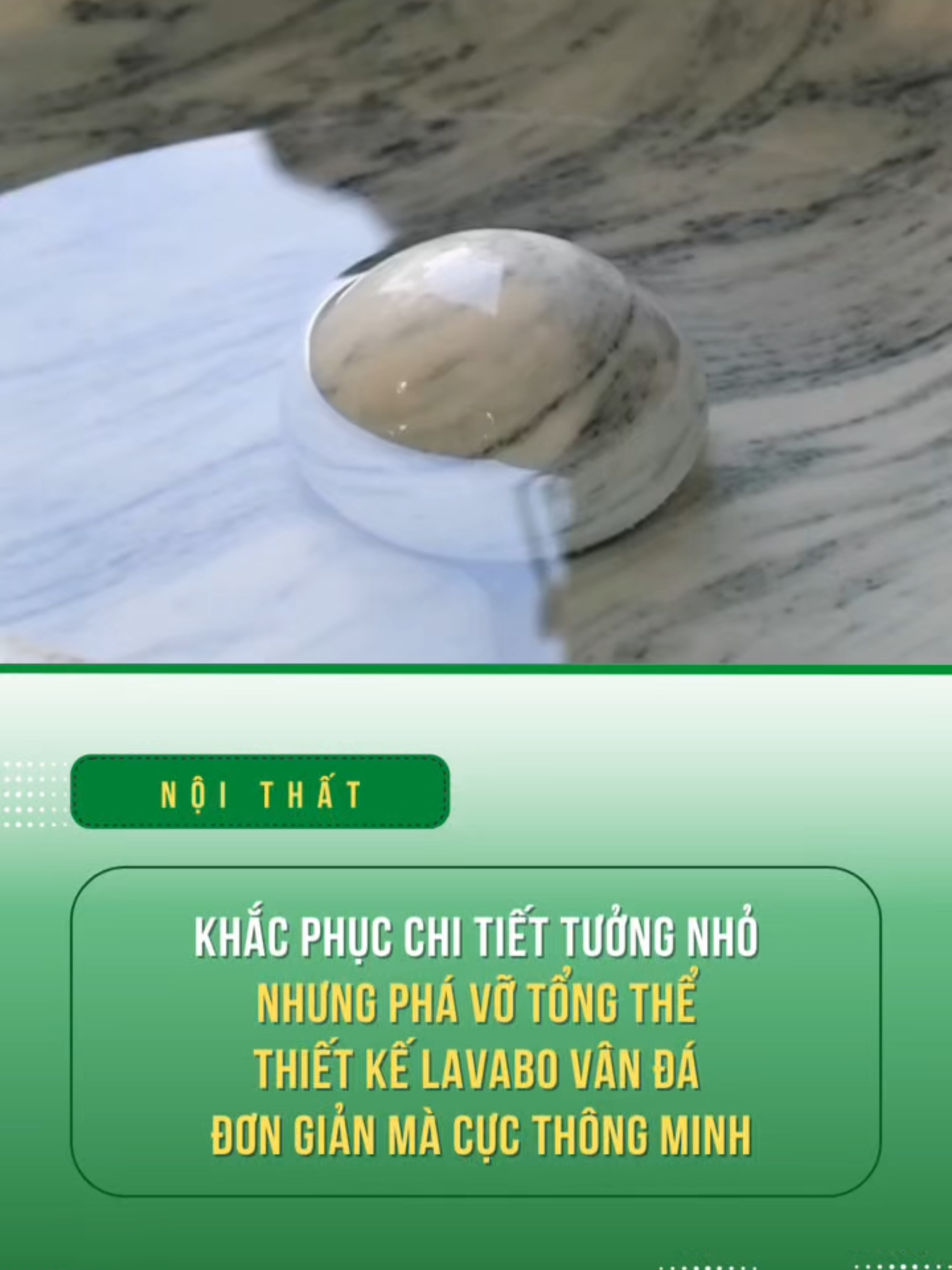 Khắc phục chi tiết nỏ nhưng làm thay đổi diện mạo của lavabo đá #kienviet #kienvietnet #giaiphap #thicong #noithat #lavabo