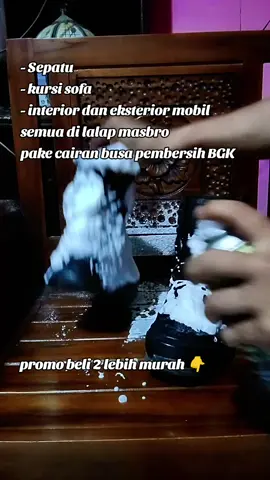 Lagi promo masbro, buruan, beli 2 dapat murah, cairan busa pembersih BGK multifungsi, hasilnya super bersih, memuaskan. #lewatberanda #cairanpembersih #fyppppppppppppppppppppppp  #bersih #sepatu 