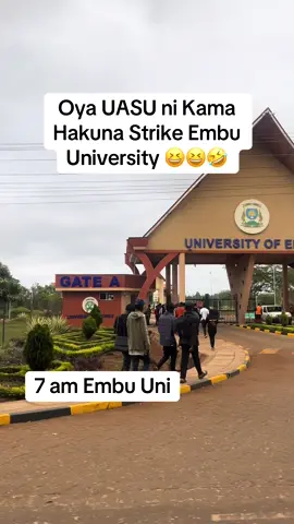 Students at the university of Embu breaking to class at 7 am today. Seems they are continuing with studies ignoring the uasu led lecturers strike #universityofembu #universityofnairobi #cooperativeuniversity #universitylife #jkuat @UOEM StarLife ✨ 