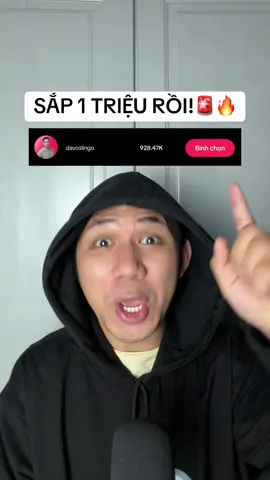 Cùng mình chạm 1 triệu lượt vote mọi người ơi 💪 #TikTokAwardsVN #NewIcons #LearnOnTikTok #hoccungtiktok #davoslingo 