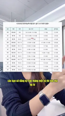 Lịch thi topik 2026 có rồi nè các bạn ơi #duhochanquoc #2026한국어능력시험일정 