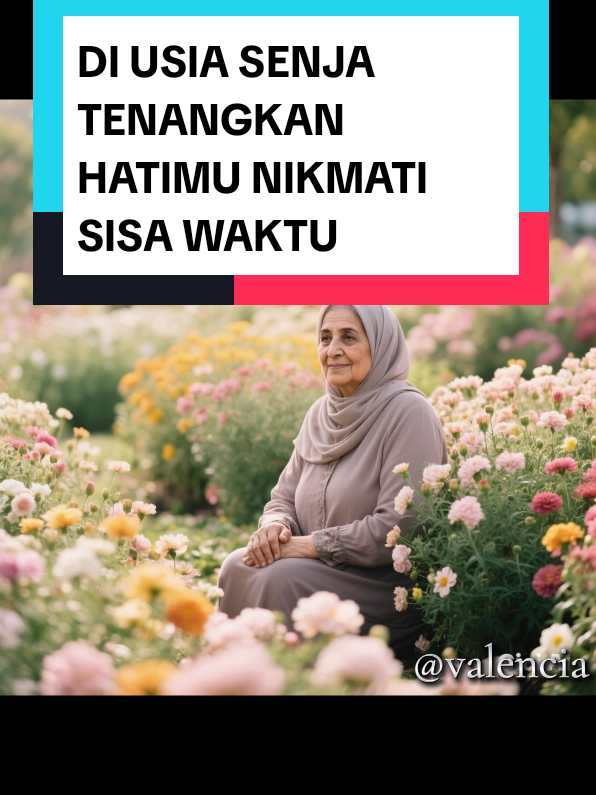 Di Usia Senja Tenangkan Hatimu, Nikmati Sisa Waktu Hidup di usia senja bukan lagi tentang mengejar, tapi menikmati. Belajarlah menenangkan hati dari hal-hal yang tak bisa diubah, agar setiap hari terasa lebih damai dan bermakna. #tenangkanhati  #usiasenja  #syukursetiaphari  #hidupsederhana  #UsiaEmas 
