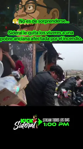 Sideral le quita los víveres a una pobre anciana afectada por el incendio. #sideral #labebaarmy #pamplona #peru🇵🇪 #tiktok 
