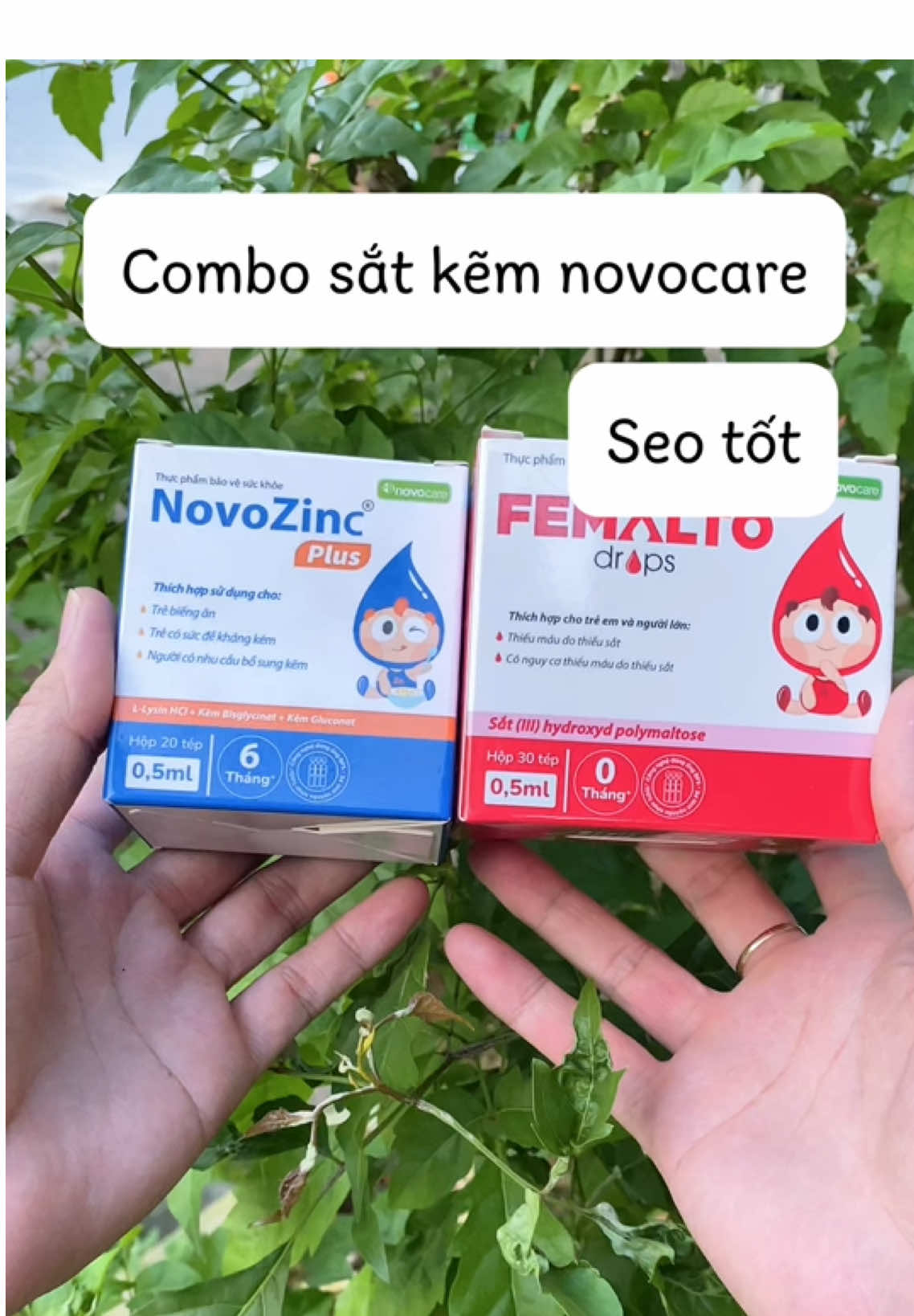 Combo sắt kẽm novocare bé tăng đề kháng hấp thu tốt #mecuakhoai16 #novocare #combosatkem #femalto #novozinc 