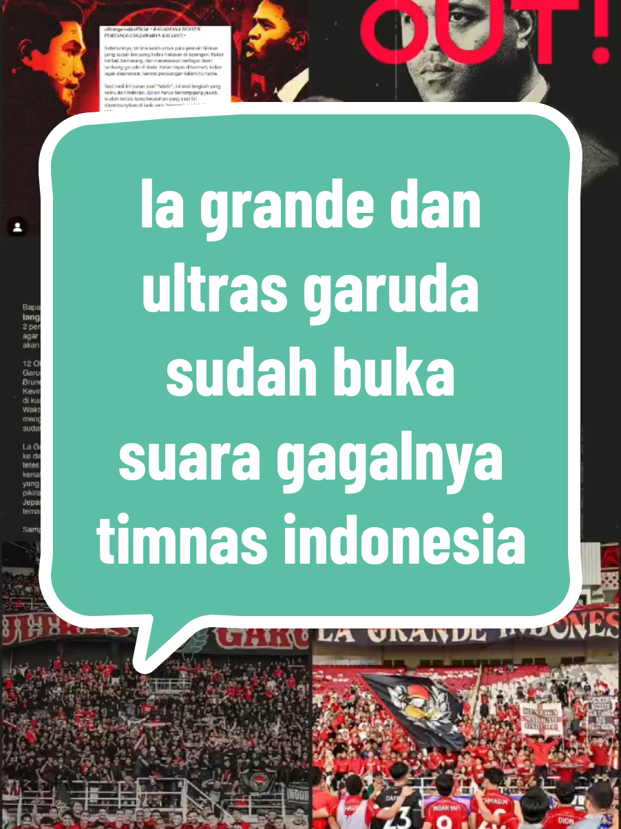 la grande dan ultras garuda sudah buka suara gagalnya timnas indonesia #footballtiktok #timnasindonesia #sepakbola #pssi #football 