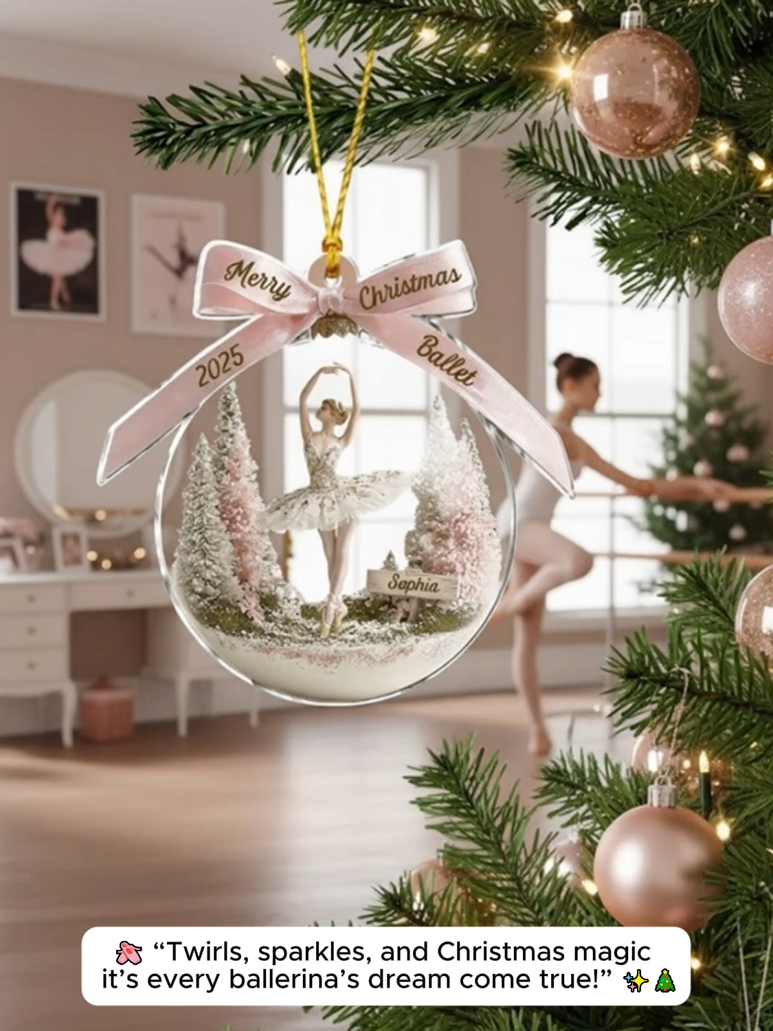 Awesome Ballet #christmasornament #balletballerina #personalizedgift #christmasdecoration #holidaykeepsake #balletlover #christmas2025 #customornament
