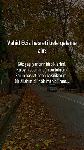 Səninsə Allahın yox imiş demə, Nə iman bilmisən,nə din bilmisən. Tək sənə bağlanmış ümidlərimə, Nə bilim bəlkədə qənim gəlmisən…
