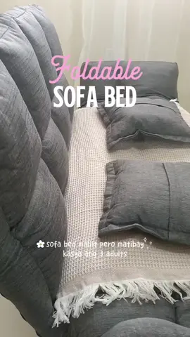 Perfect for small spaces! 🛋️ This sofa bed for living room or bedroom is easy to assemble, maliit pero matibay, and super functional! Ideal for apartments or guest rooms — sulit at space-saving! 💕 #sofabed  #foldablesofabed  #lazysofa  #minimalistsofa  #aestheticsofa 