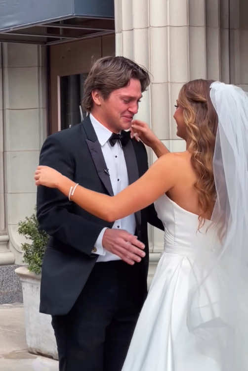 The sweet tears at the wedding come from the groom#sweet #groom #wedding #Love #couple #groomtears 