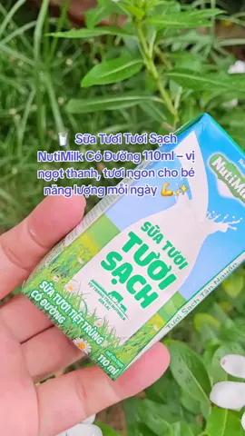 🥛 Thùng 24 Hộp Sữa Tươi Tươi Sạch NutiMilk Có Đường 110ml – vị ngọt thanh, tươi ngon cho bé năng lượng mỗi ngày 💪✨