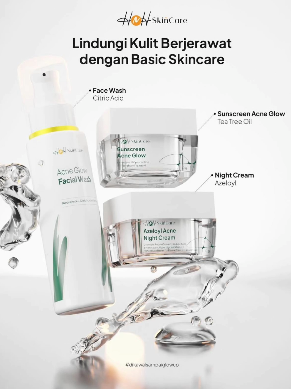 Jerawat lo dateng mulu? Capek kan tiap hari ngaca liat muka penuh drama! 🌿 Tenang, Paket Acne Glow 3-in-1 HNH solusinya. Kulit langsung seger, bebas minyak, dan glowing puooollll !! 🤩🤩🤩 💧 Gas cek sekarang di @hnh.skincare, biar jerawat bye-bye, pede datang! _ #fyp #acne #kamilajaidi #hnhskincare #acnetreatment 