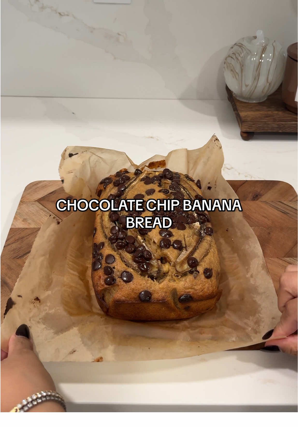 It’s baking season 🤎 the kids loved it turned out so good 🥰   #chocolatechipbananabread #bananabread #fyp #bananabreadrecipe #baking @From Our Place 
