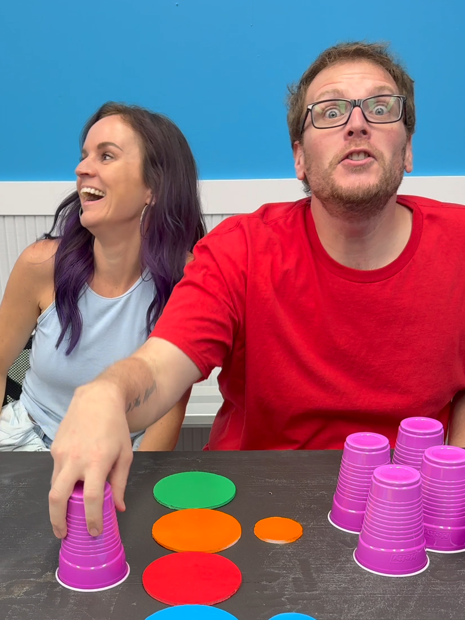 FIRST TO MATCH ALL OF THE COLORS WINS!! #challenge #fyp #fun #viral