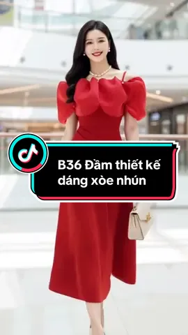 B36 Đầm thiết kế dáng xòe nhún ngọc sang chảnh#ThờiTrangNữ #PhongCáchTrẻTrung #thoitrangthehemoi #vayxinh #đamutiec 