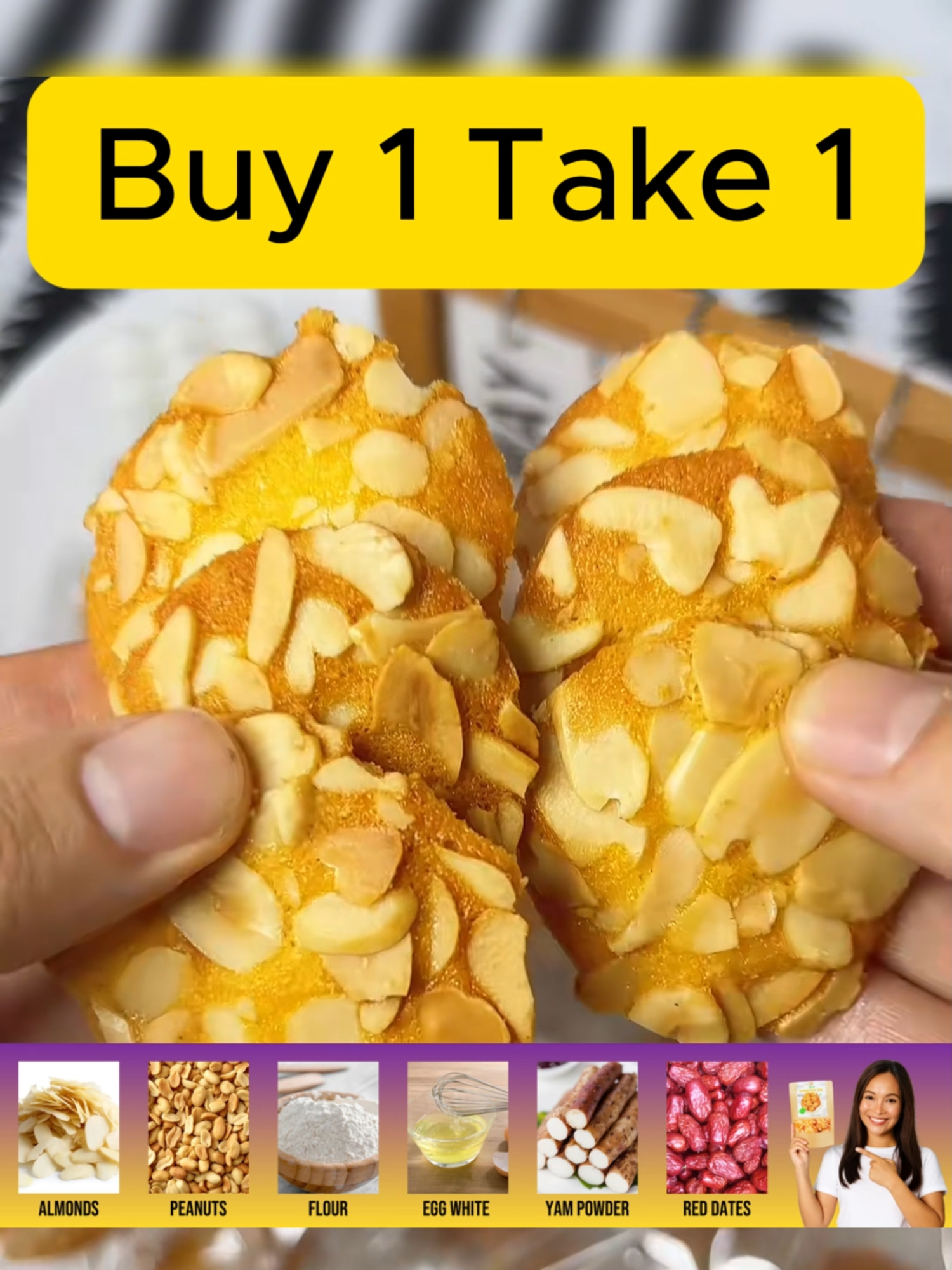 [BUY 1 TAKE 1] Almond Goji Berry Herbal Thin Cookies - Crispy and light, made with premium almonds and sweet goji berries blended with natural herbs 🍪🌿#HealthySnacks #SnackGoals #AlmondLover #GojiBerry #wellness #PinoySnacks #FilipinoFood #FoodTok #CrunchyDelight #FitFood #fyp