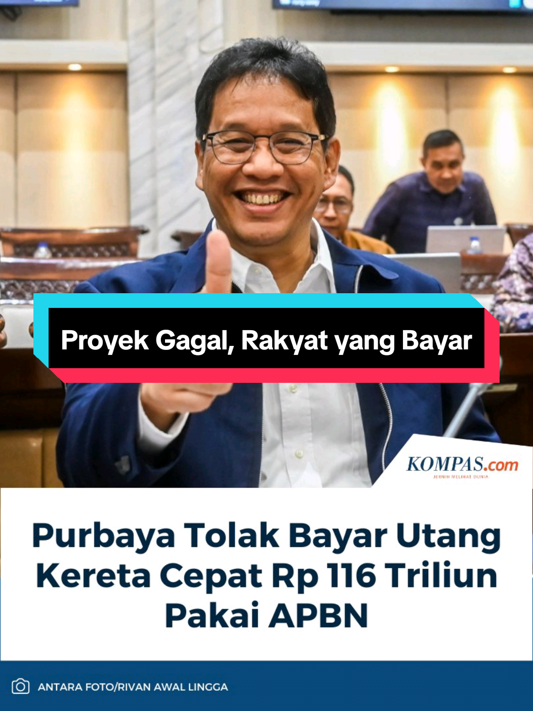 Proyek pencitraan presiden terdahulu yang dulu dibangga-banggakan, sekarang malah jadi beban negara. Menkeu tolak bayar utang pakai APBN — dan itu bukti kalau ‘visi besar’ itu ternyata cuma ambisi pribadi. #KeretaCepat #APBN #tiktok #fyppppppppppppppppppppppp #purbaya 