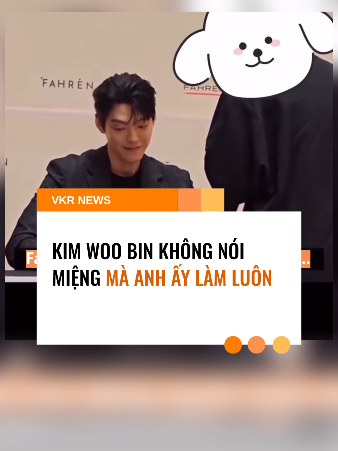 🥹 Kim Woo Bin không nói miệng mà anh ấy làm luôn  Khi fan hỏi Kim Woo Bin về loại nước hoa phù hợp, nam diễn viên đã tặng luôn lọ nước hoa mình đang dùng cho fan. #vkrnews #kimwoobin #fansign #echogr