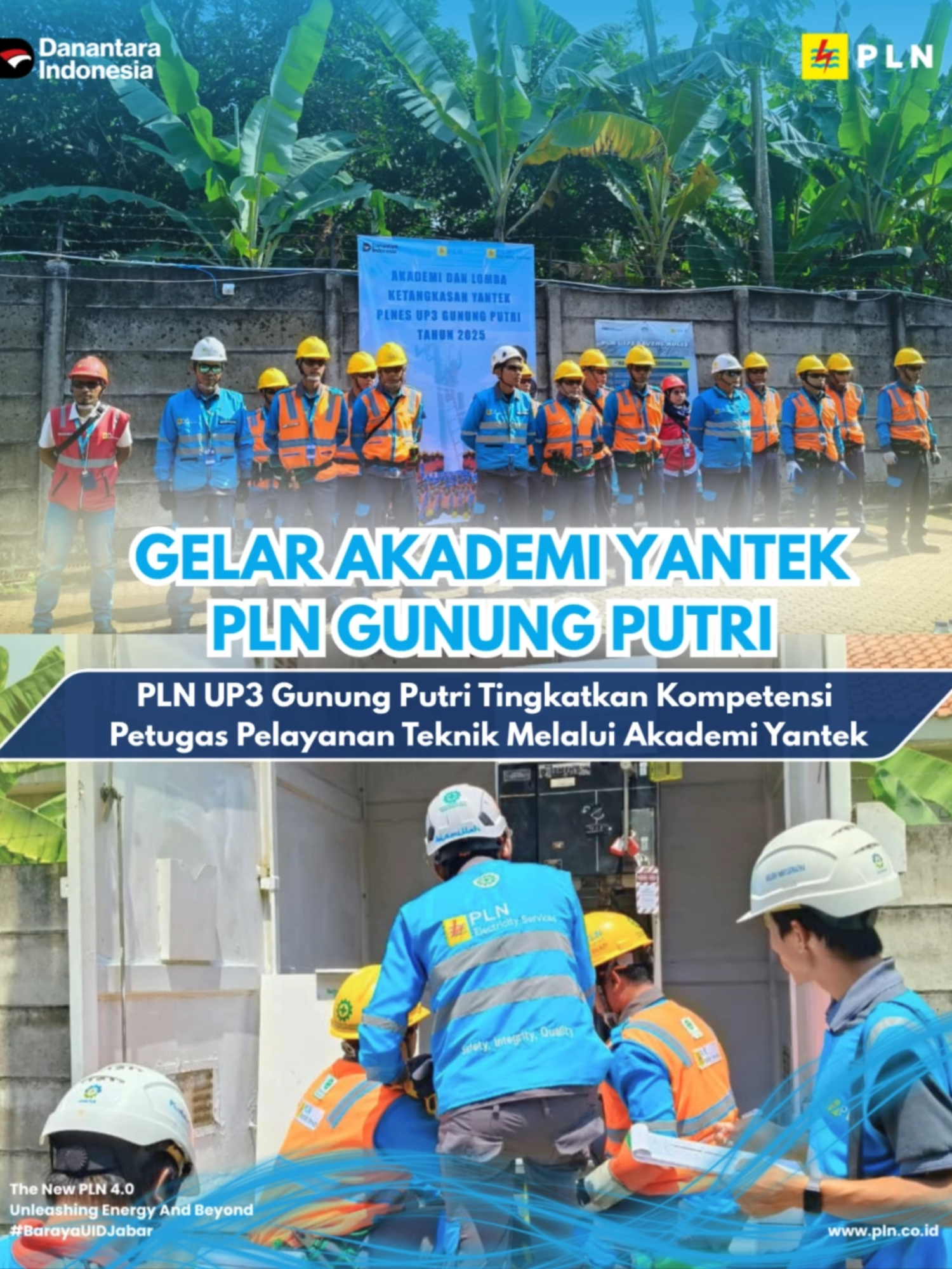 PLN UP3 Gunung Putri Gelar Akademi Yantek untuk Tingkatkan Kompetensi Petugas Pelayanan Teknik ⚡👷‍♂️ Dalam upaya meningkatkan keandalan layanan dan keselamatan kerja, PLN UP3 Gunung Putri menggelar Akademi Yantek (Pelayanan Teknik) di ULP Jonggol. Kegiatan ini diikuti oleh seluruh petugas Yantek dari wilayah kerja UP3 Gunung Putri untuk memperkuat kompetensi teknis, kedisiplinan, dan budaya zero accident di lapangan. 💪 Dengan semangat belajar dan kolaborasi, PLN terus berupaya memberikan layanan terbaik bagi masyarakat. ⚡ #PLN #PLNUP3GunungPutri #PLNUIDJabar #AkademiYantek #YantekHebat #PLNSigapMelayani #ZeroAccident #EnergiUntukKehidupan #OnePLNOneSafety