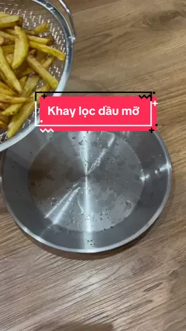 Khay lọc dầu tiện lợi lắm luôn nè các bác#khaylocdau #khayinox #khay #xuhuong 