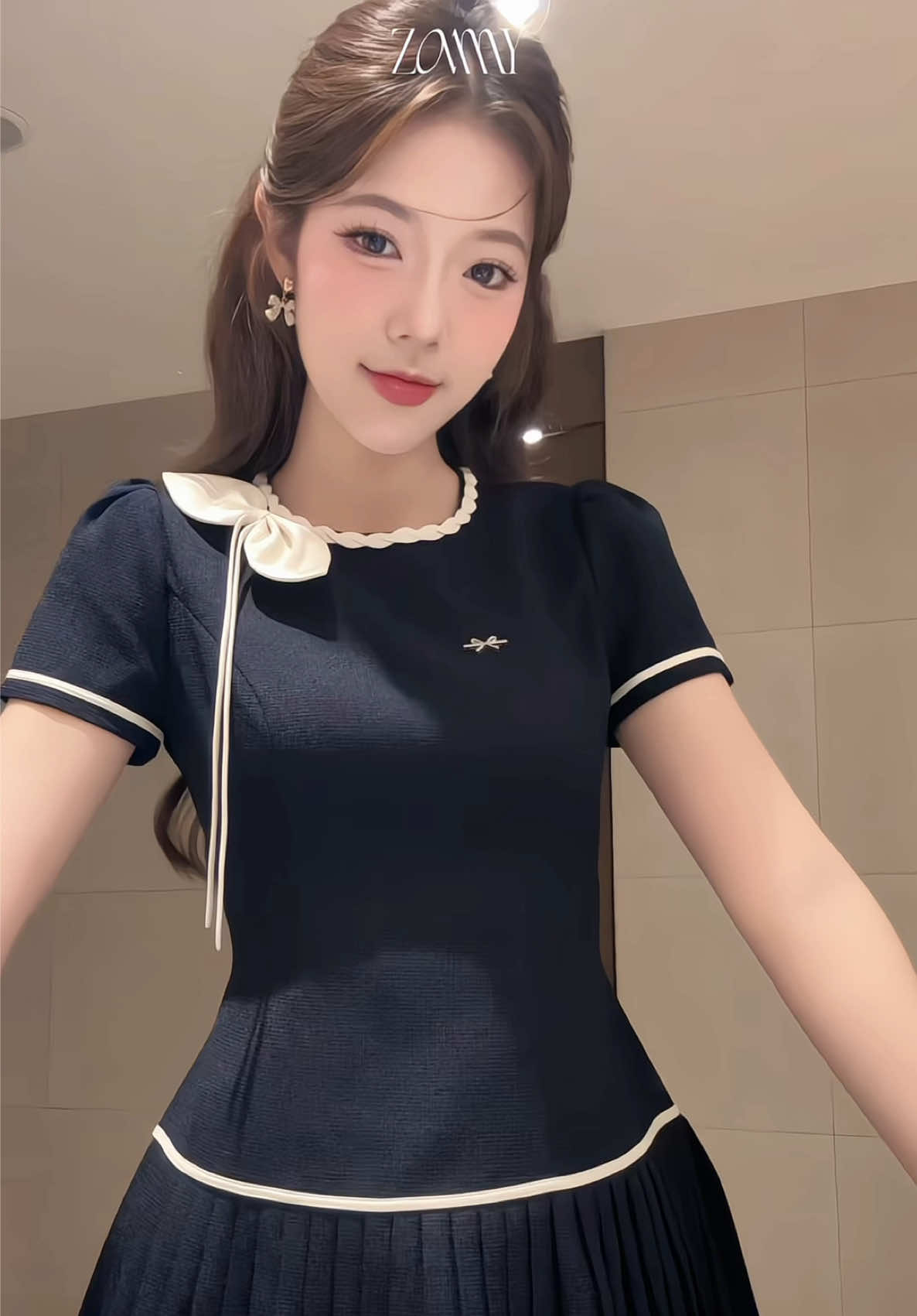 Đầu tuần có váy xinh đi làm thấy vui hẳn #zamy #zamydesign #fashion #tryon 