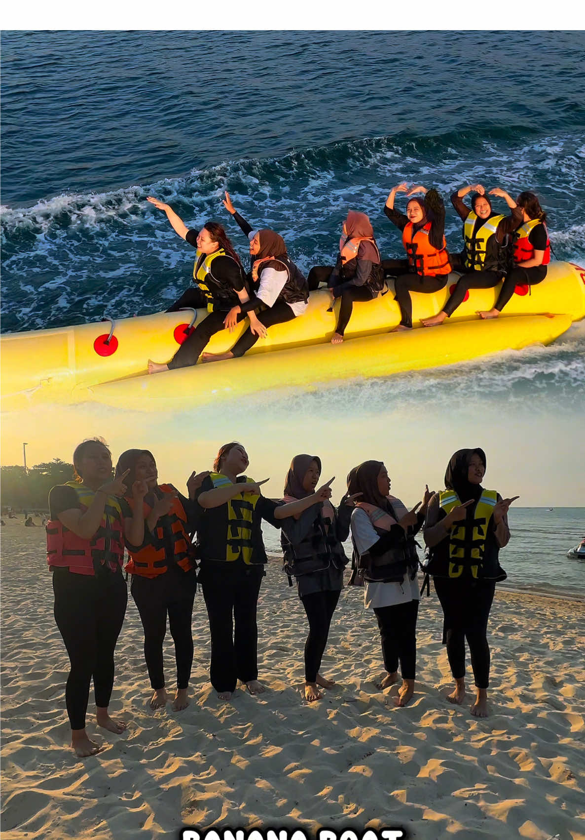 Bananaboat + drone 300K/3orang Reservasi ☎️08112777656 #bananaboat #gangpantai #pantaiBandengan 