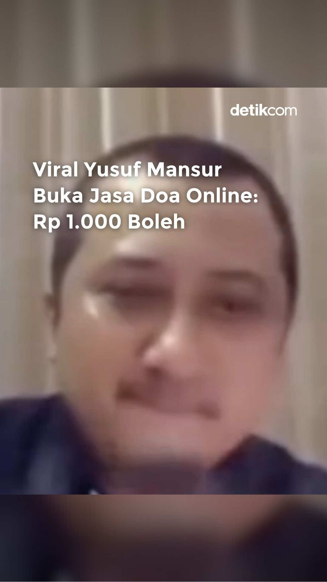Dilihat dari video viral potongan siaran langsung Yusuf Mansur yang membuka jasa doa online, Sabtu (11/10/2025), Yusuf Mansur mengaku tidak mematok khusus harga doa online. Dia menyebut menerima berapapun uang yang diberikan mulai dari Rp 1.000 hingga jutaan rupiah. Baca berita selengkapnya hanya di detik.com! Creator: Dio #detikcom #mediasosial #viral #YusufMansur #jasadoaonline