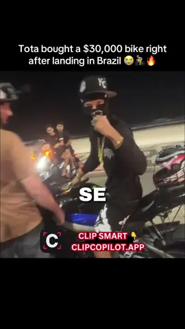 Tota bought a $30,000 bike right after landing in Brazil 😭🚴🔥 #Tota #KaiCenat #AMP #Brazil #Mafiathon3                  