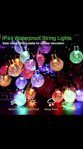 Heavy Duty Water proof  Solar Crystal bubbles Christmas Light