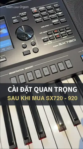 Hướng Dẫn 1 Số cài đặt quan trọng sau khi mua Sx720-sx920 #youtubetuhocorgan #tuhocorgan #samplesx720 