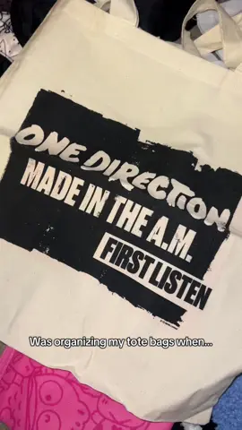Was organizing my tote bags when I stumbled upon this all folded up 😭 Never been used 🥹 #GigglesIrene #OneDirection #MadeintheAM 