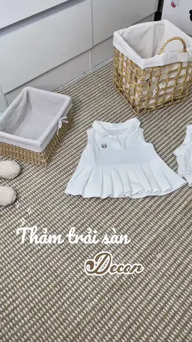 Thêm em thảm vào trông có gu hẳn luôn #thamtraisan #thamdecor #mebecamyeu #nhacuadoisong 