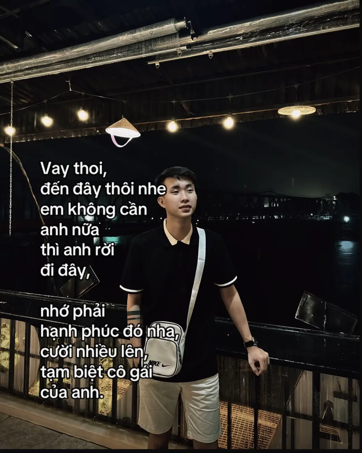 Vay thoi, đến đây thôi nhe em không cần anh nữa thì anh rời đi đây, nhớ phải hạnh phúc đó nha, cười nhiều lên, tạm biệt cô gái của anh.#hoangtuchande #tamtrang #capanhxhh #viral #xuhuongtiktok 