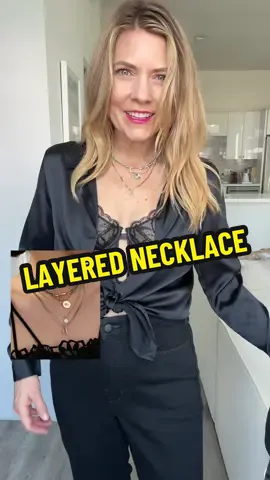 Absolutely love my new necklace from the TikTok shop much more than I thought I would! 🖤🖤🖤 I’ve linked it here so you can shop from my video  #tiktokshop #necklace #layerednecklace #styleinspo #holidaylooks 