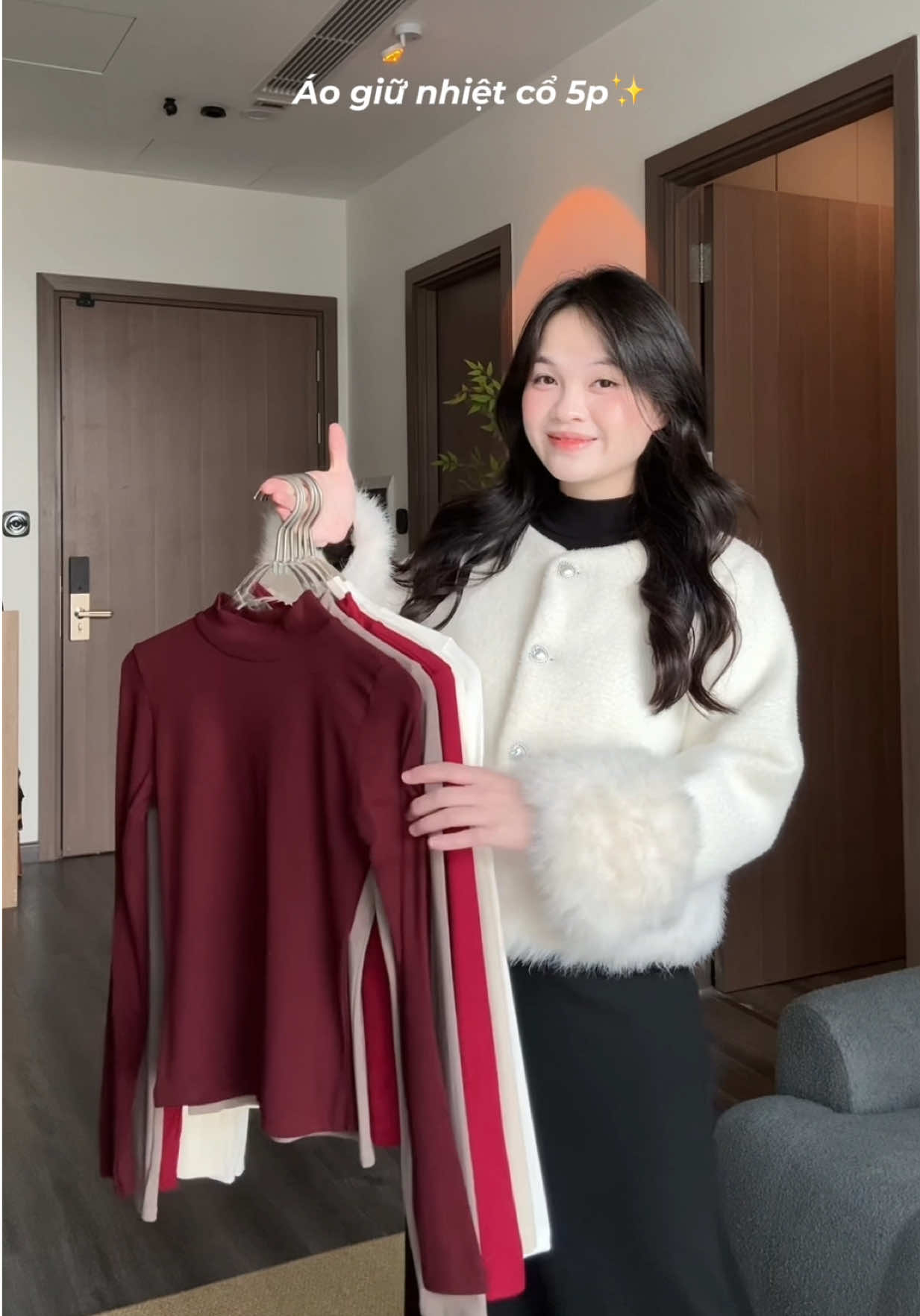 Thấy bảo năm nay mùa đông đến sớm,  nên tui lên lun áo giữ nhiệt cổ 5p✨#huongtranreview 