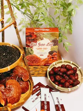 Bột gạo lứt linh chi, bí quyết giữ d.áng #bột_gạo_lứt #linhchi #nhamaymoctam #trending #tiktok2025 
