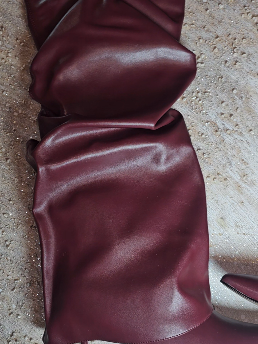 They are so comfy and true to size🍒 #boots #burgundyboots #fallboots #deals4you #tiktokshopcreatorpicks 