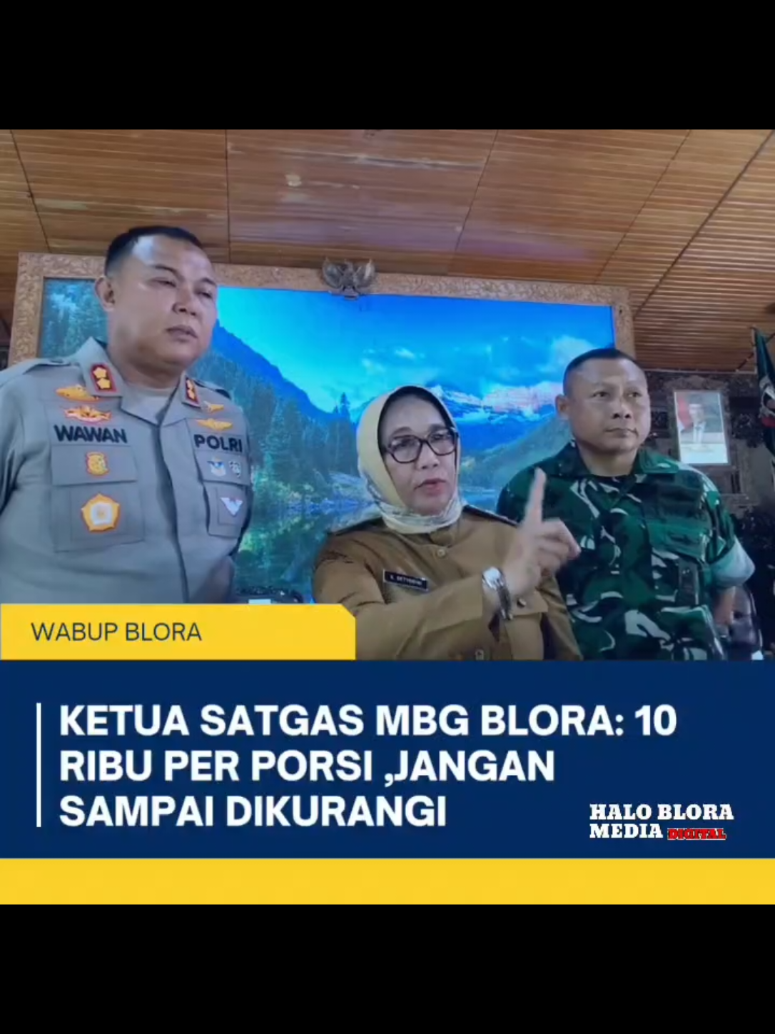 Satgas MBG Blora Sampaikan,10 ribu per Porsi harus dijalankan,Jangan sampai dikurangi#viraltiktok #blora 