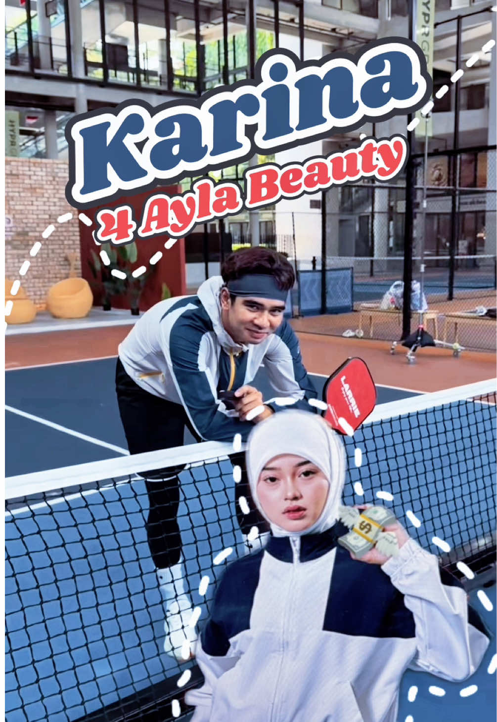 Partnership mahal nak lalu boshhh 💙🤍 KARINA IN MATCHY SPORTS ATTIRE 🤘🏻 #airina #aikekanda🐊 #karina #aiteam #fyp 